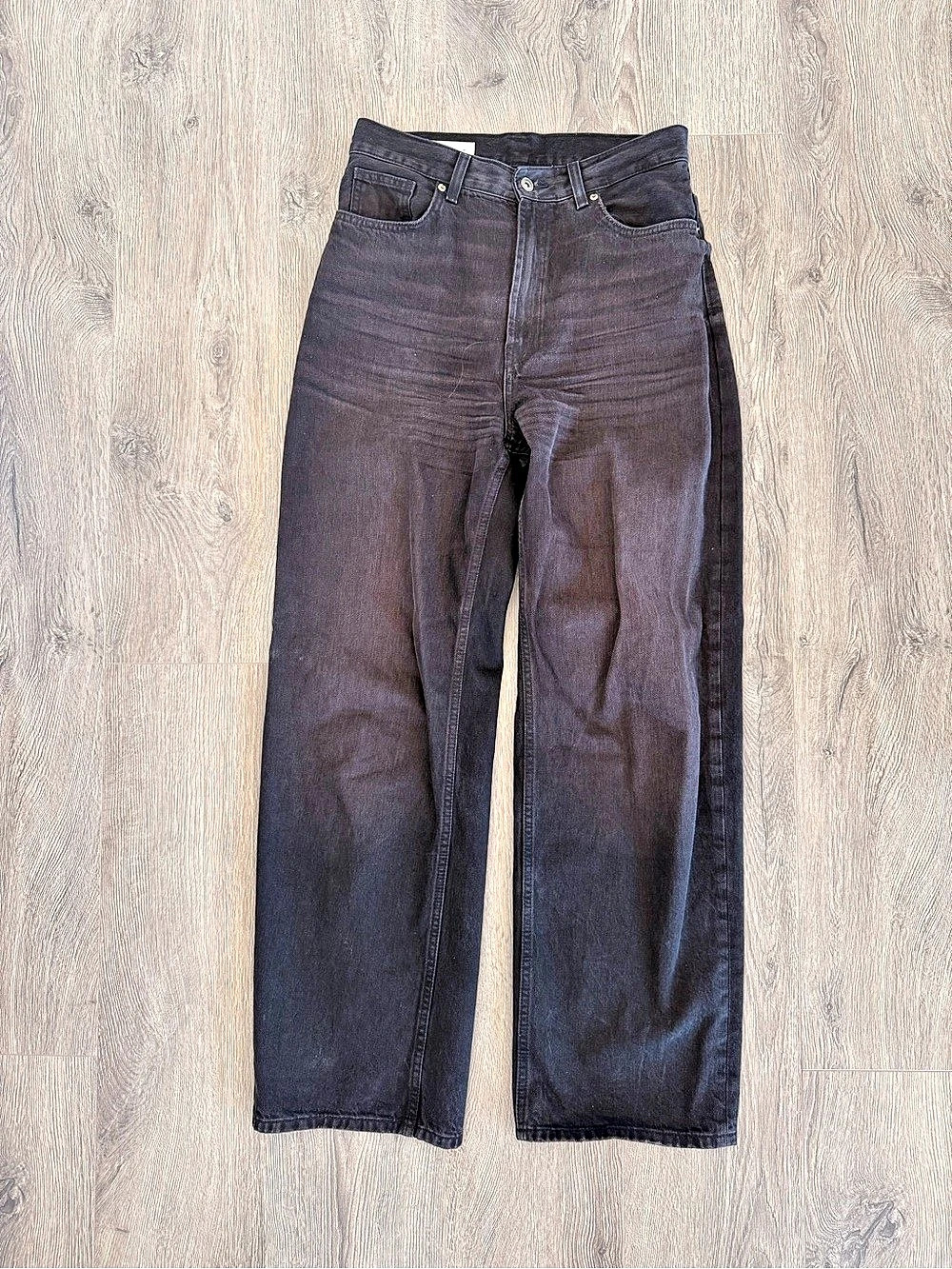 Zara Women's Straight Leg Jeans in Brown/Black
